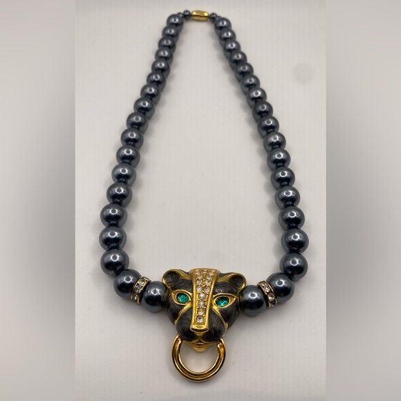 KJL For Avon Duchess Collection Panther Necklace (Susan Caplan Rediscovered) - Picture 12 of 14